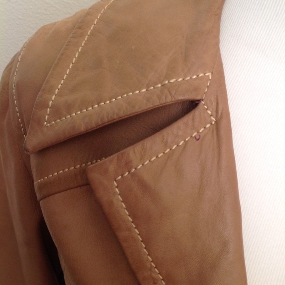 Loewe Vintage Jacket Coat Leather Trench Long - Picture 6 of 10